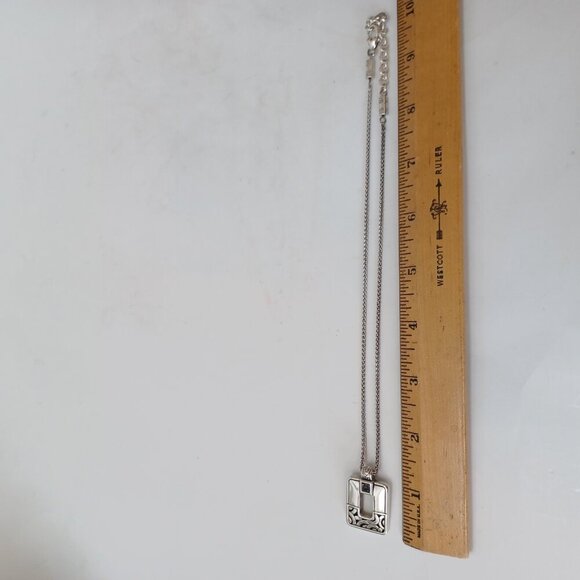 Brighton Pendant Necklace Silver Bloc Haus Crystal Jeweled Pendant with Chain - Picture 9 of 14